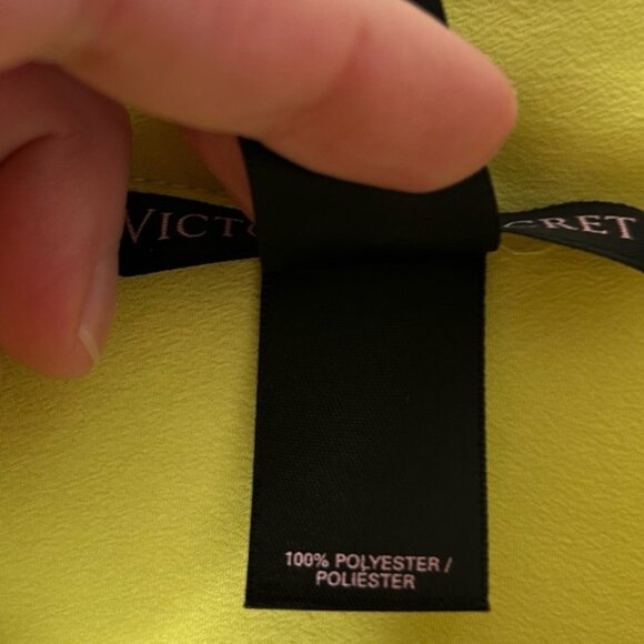 Victoria's Secret Shirt Dress Button down front Neon yellow Long sleeve - Picture 11 of 13